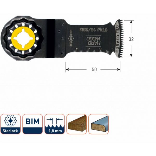 Rotec Invalzaagblad OTKJ 18/32bi - starlock - hardhout