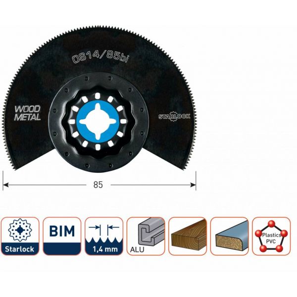 Rotec Segmentzaagblad OS 14/85bi - starlock - hout/metaal - 519.0230