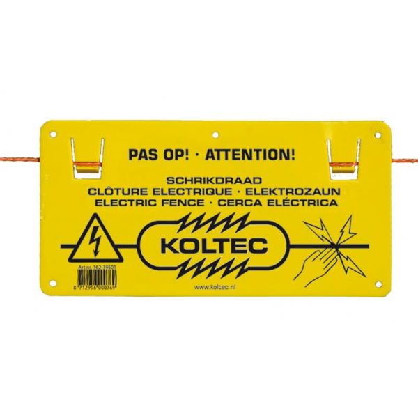 Waarschuwingsbordje "Pas op schrikdraad" 162-39501-4