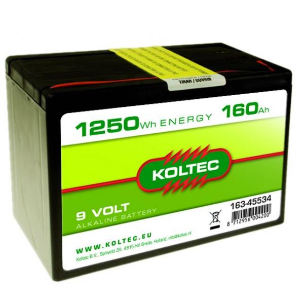 Koltec Batterij 9 Volt - 160Ah - 163-45534