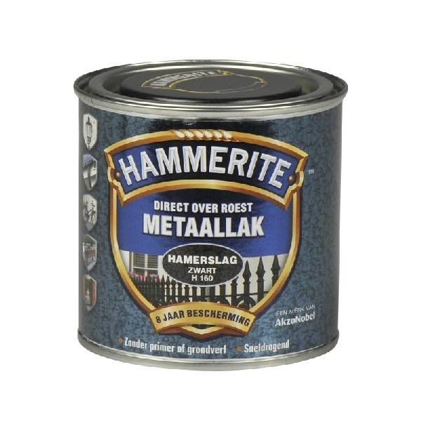 Hammerite Metaallak hamerslag H160 zwart 250ML