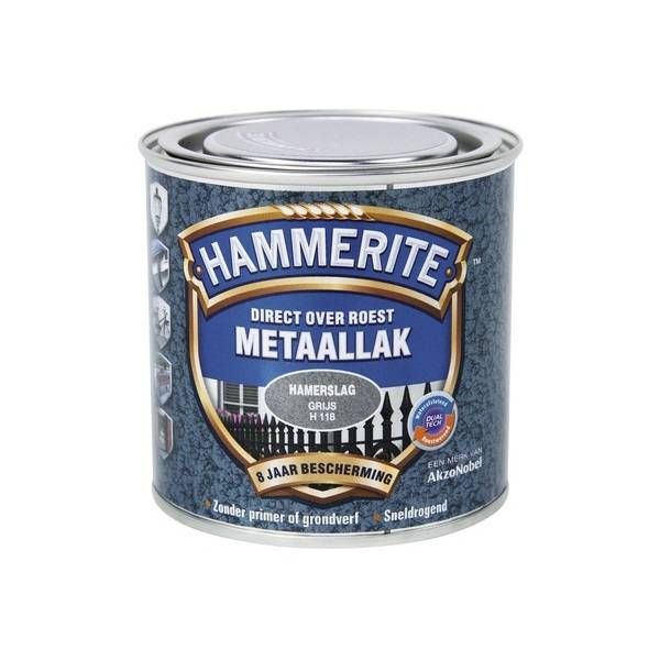 Hammerite Metaallak hamerslag H118 grijs 250ML