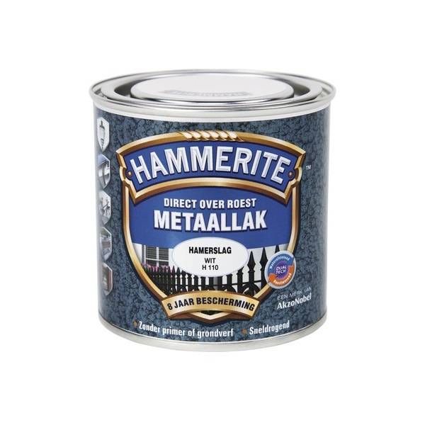 Hammerite Metaallak hamerslag H110 wit 250ML