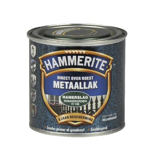 Hammerite Metaallak hamerslag H138 donker groen 250ML