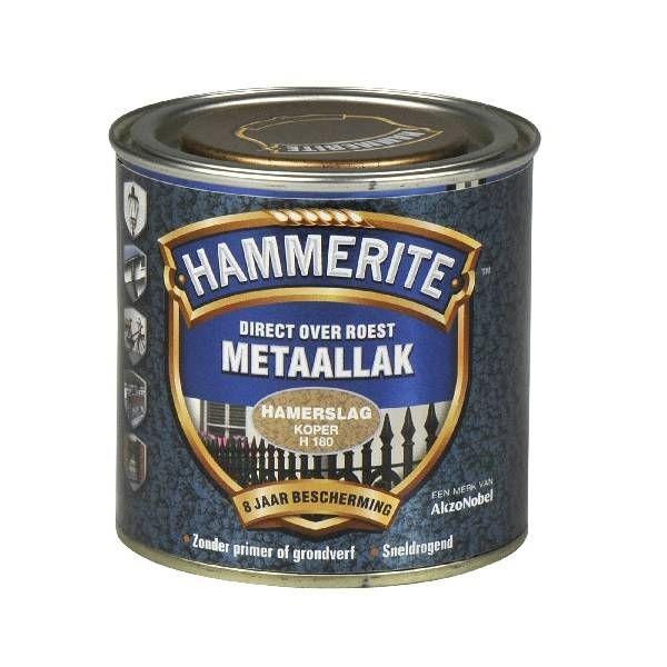 Hammerite Metaallak hamerslag H180 koper 250ML