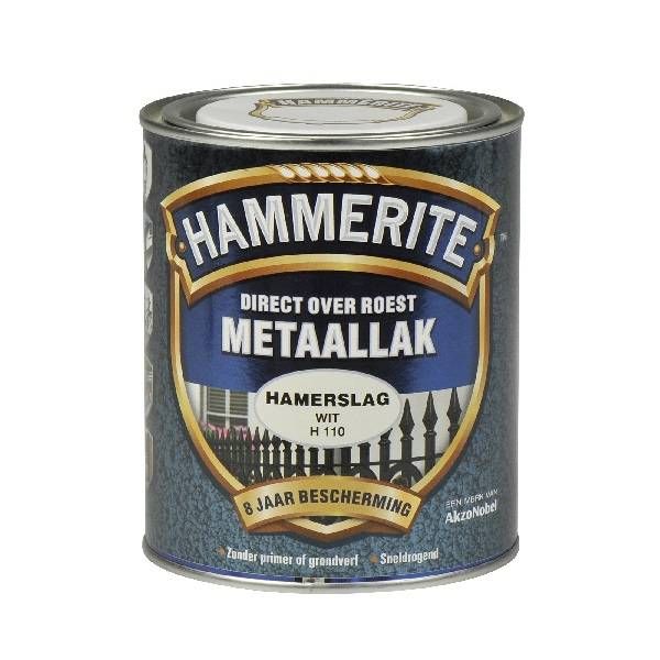 Hammerite Metaallak hamerslag H110 wit 750ML