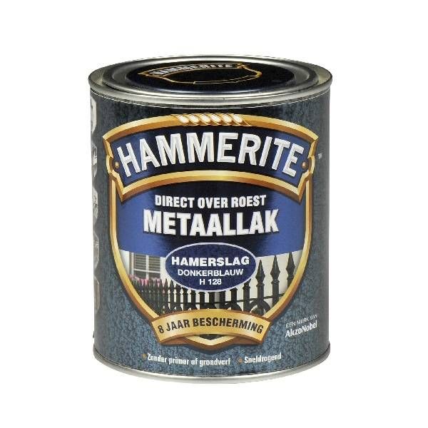 Hammerite Metaallak hamerslag H128 donker blauw 750ML