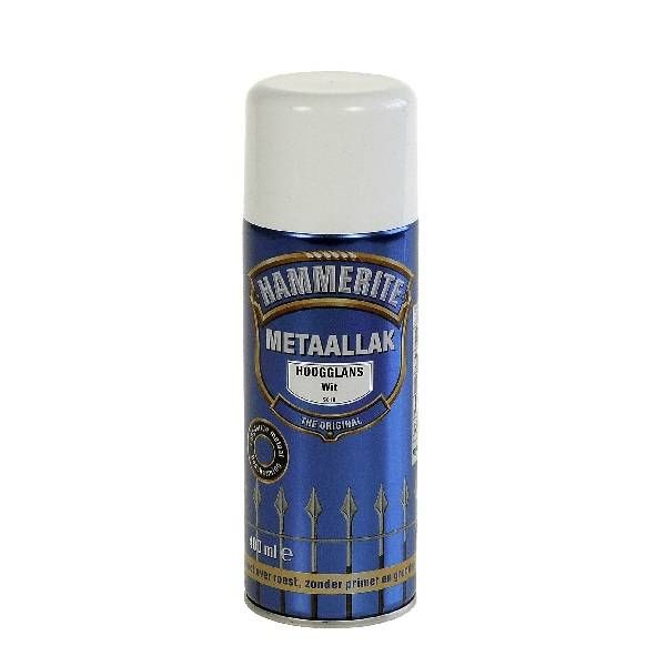 Hammerite Metaallak hoogglans S010 wit 400ML