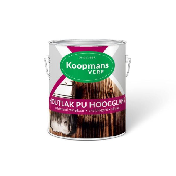 Koopmans Houtlak PU Hoogglans blank 250ML/ 750ML/ 2,5 Liter