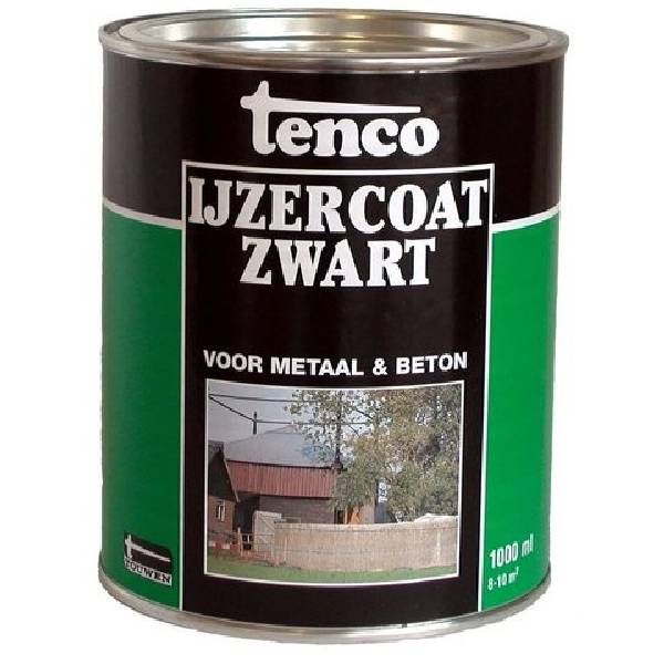 Tenco Ijzercoat zwart - 1 Liter (teervrij)