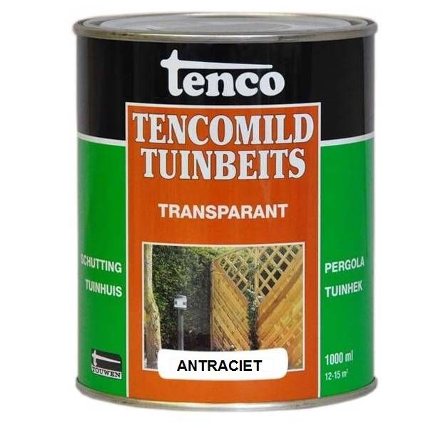 Tenco Tencomild tuinbeits - antraciet transparant - 1 Liter