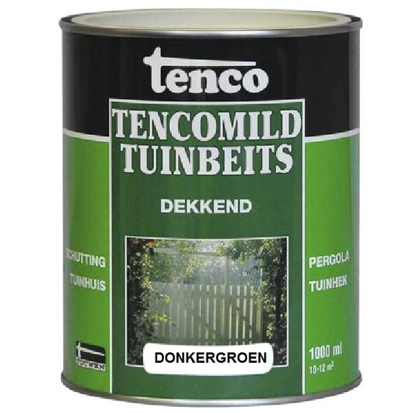 Tenco Tencomild tuinbeits - donkergroen dekkend - 1 Liter