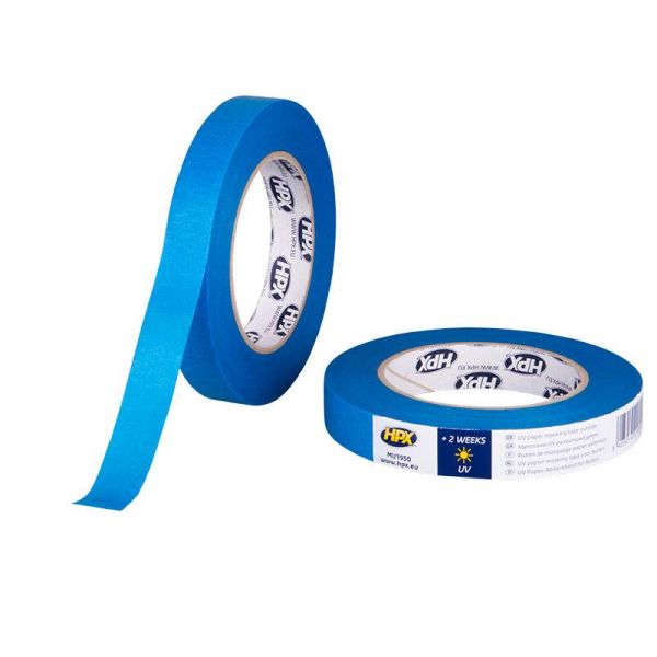 HPX Masking tape - schilderstape - UV bestendig - blauw - 50 meter