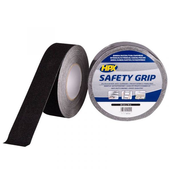 HPX Anti-slip safety grip tape zwart 50 mm x 18 meter SB5018