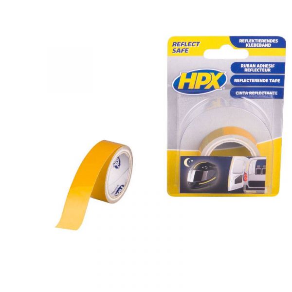 HPX Reflecterende tape geel 19mm x1,5 meter ZC11