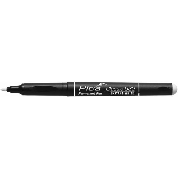 Pica Permanent marker 532/52 1-2 mm ronde punt wit