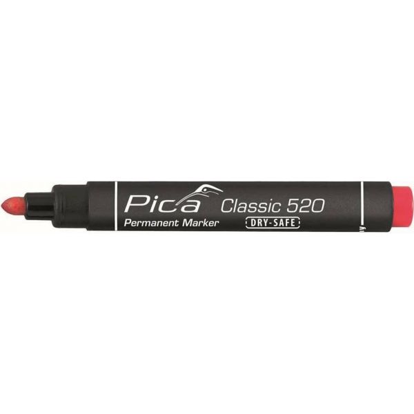 Pica Permanent marker 520/40 1-4 mm ronde punt rood