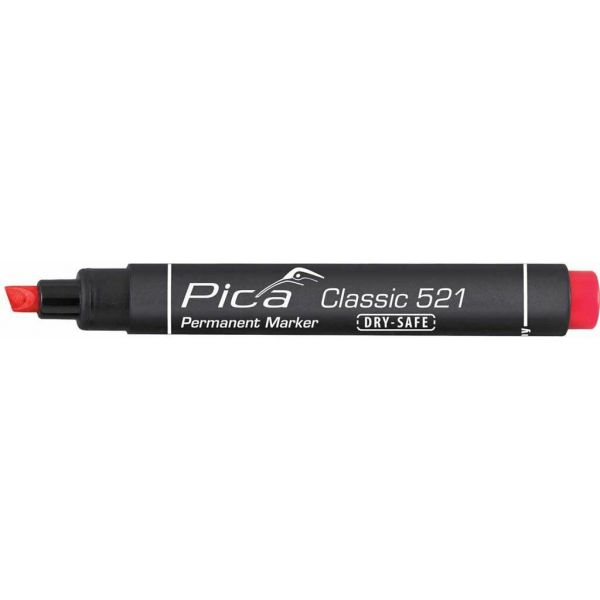 Pica 521/40 Permanent marker met beitelpunt - 2-6 mm - rood