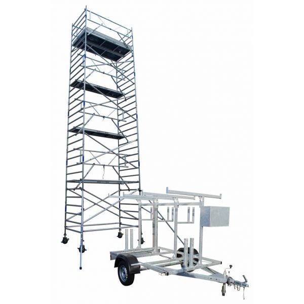 ASC Professionele rolsteiger 135x250x8,3ph enkelzijdige leuning + aanhanger basic carrier