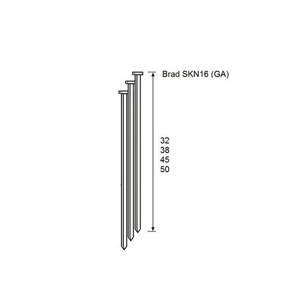 Dutack brad SKN16/32 mm 20° verzinkt 2000 stuks - 5138050