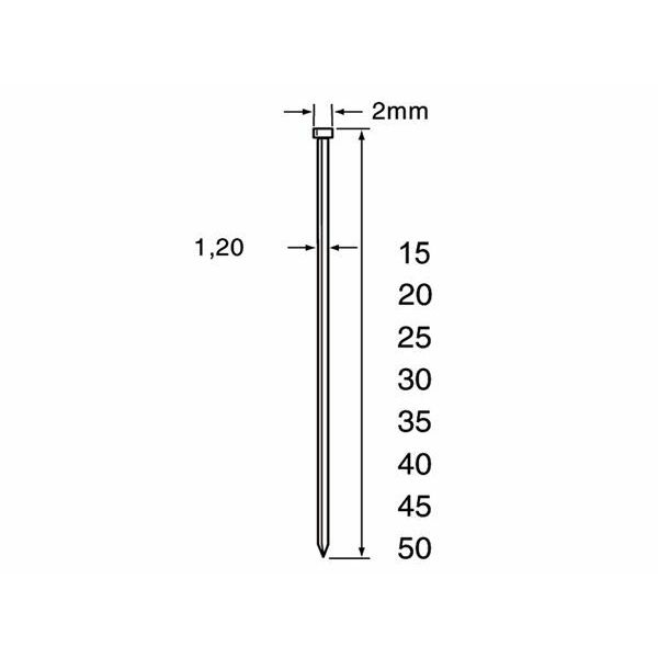 Dutack minibrads SKN12/15 mm verzinkt 5000 stuks - 5134028