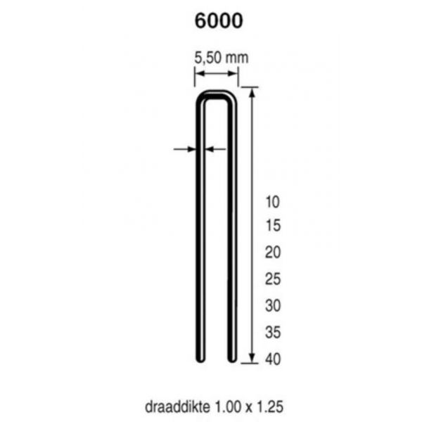 Dutack Nieten 6015 15 mm verzinkt 5000 stuks - 5028028