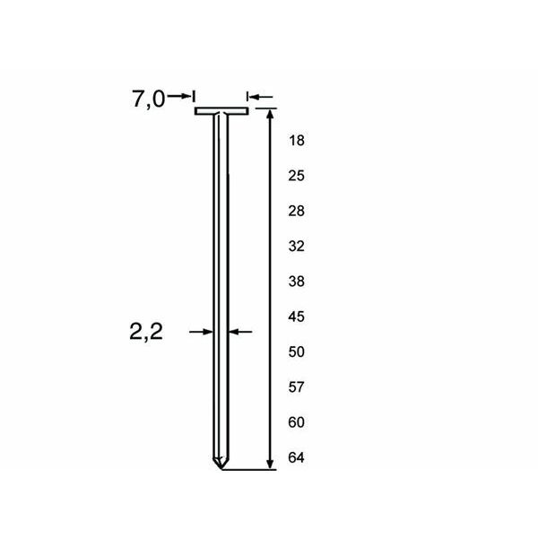 Dutack T-Nagel TN22/32 mm verzinkt 2000 stuks - 5220037