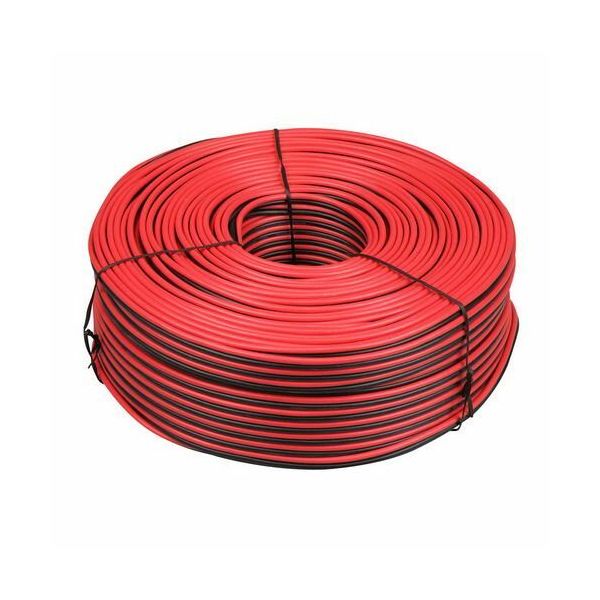 CB Luidsprekerkabel 2x0,5 mm² - 100 meter - rood/zwart