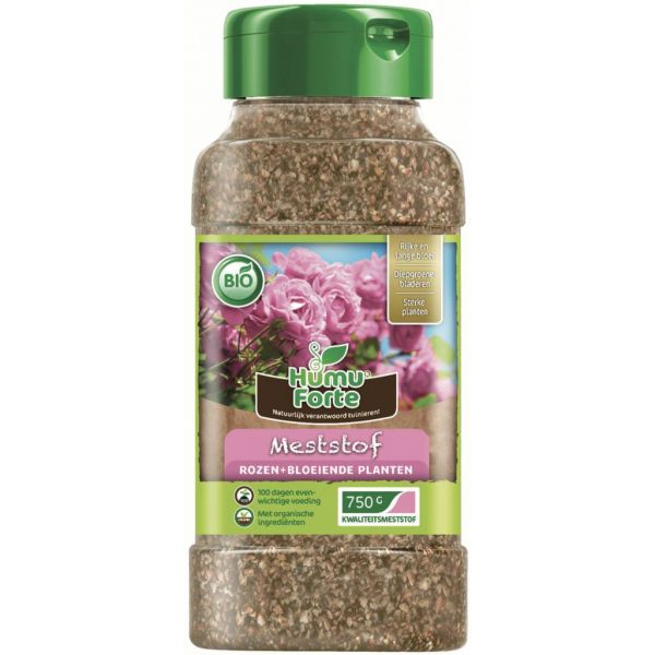 HumuForte Meststof rozen en bloeiende planten - 750 gram - HF75MRO