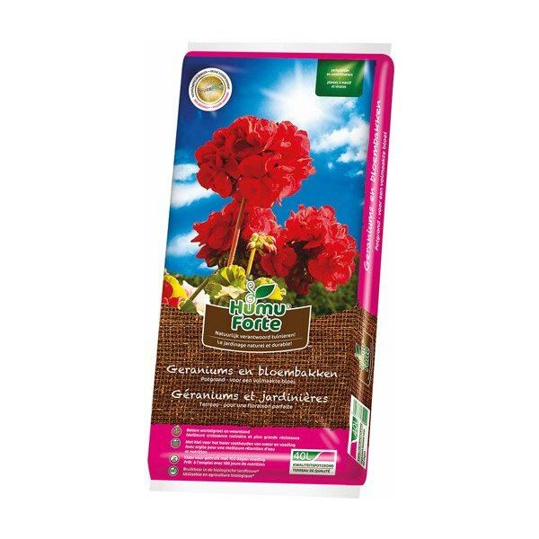 HumuForte BIO Potgrond Geraniums en bloembakken - 40 Liter - HF40GB