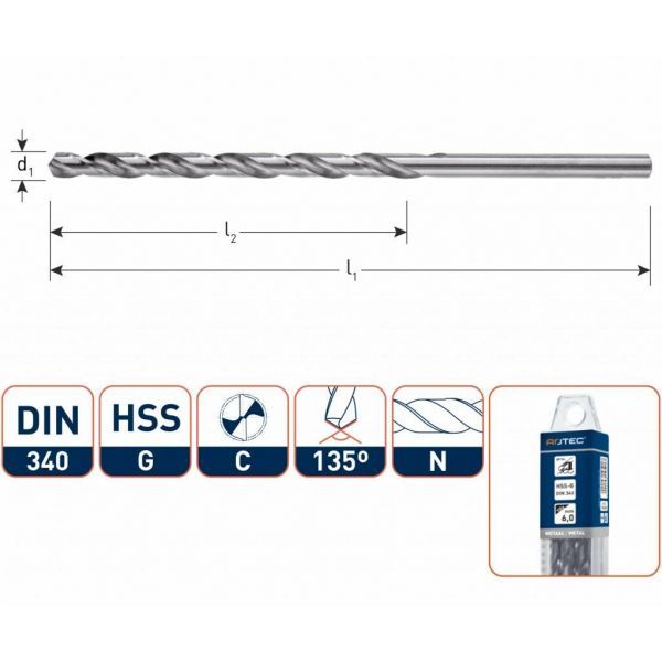 HEVU Metaalboor HSS-G silver-line box - Ø1 t/m Ø13 mm