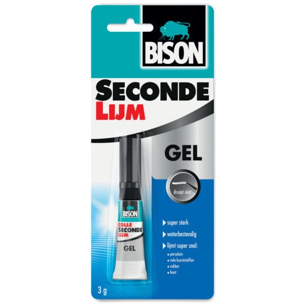 Bison Secondelijm gel - tube 3 gram