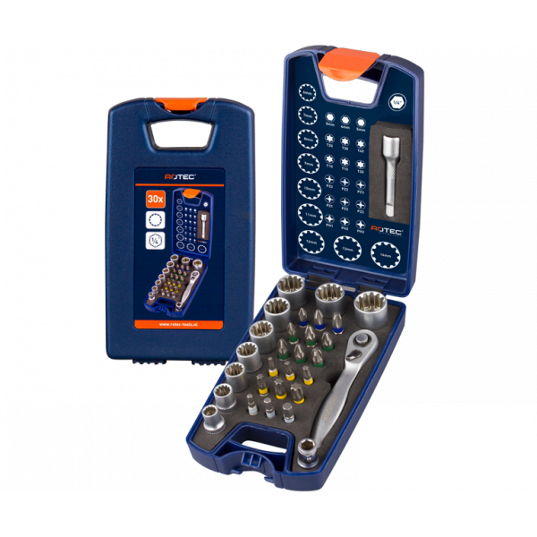 Rotec OPTI- bitset PH, PZ, TX en inbus + doppen - 30-delig - 827.9110