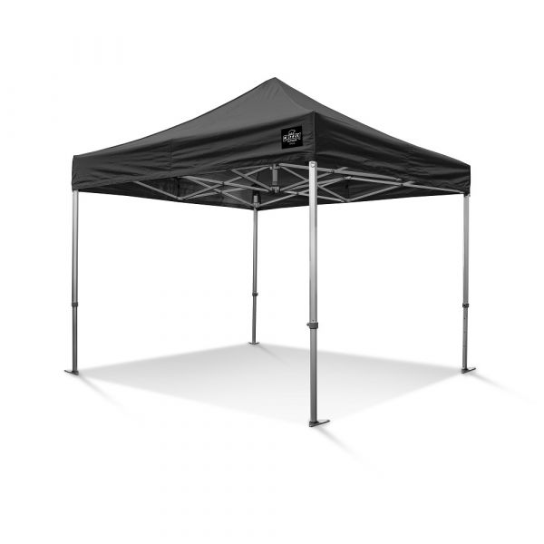 Grizzly GO-WORK50 Easy-up doorwerktent / partytent - 3x3 meter - aluminium frame - zwart doek