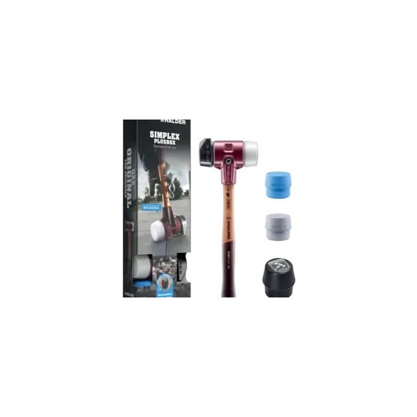 Halder Simplex Plus Starter kit hamer met extra doppen - Ø60 mm - rubber / superplastic - 3027S026