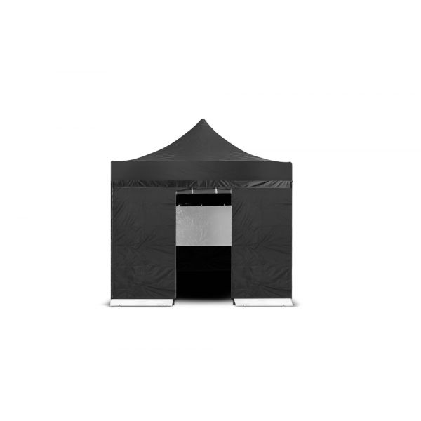 Grizzly GO-WORK Easy-up doorwerktent zijwand met ingang - 3 meter - zwart