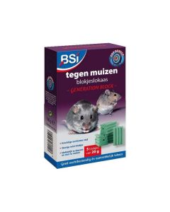 BSI Generation Block blokjeslokaas - muizengif - 5x20 gram - 64251