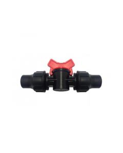 RainBird Druppelslang kogelkraan - 2x Ø16 mm klem - zwart