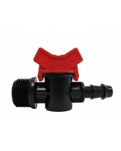 RainBird BF-82 Druppelslang kogelkraan - Ø16 mm klem x 3/4" buitendraad - zwart