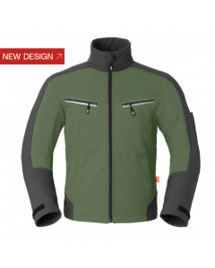 Havep 40145 Softshell Jas - heren - bosbouw groen / charcoal grijs