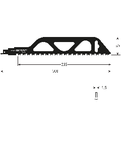 Rotec Reciprozaagblad RC810 / S1243HM - 300 mm - 525.0810