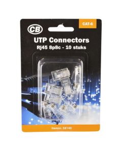 CB Plug - connector RJ45 8P8C tbv UTP CAT6 - 10 stuks