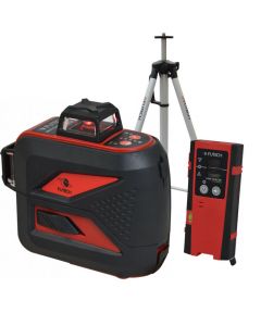 Futech MC3D compact kruislijnlaser met statief & handontvanger - rood - 030.03D-P