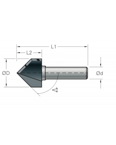 Stehle Hardmetalen V-groeffrees - Ø19 x 51 mm - 58502261