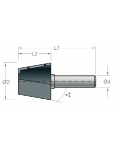 Stehle Hardmetalen Kantenfrees - fasefrees 10° - Ø24 x 45 mm - 50502254