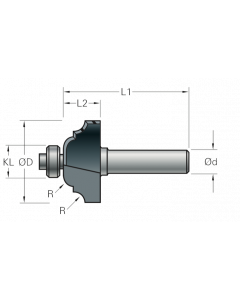 Stehle Hardmetalen Multiprofielfrees met aanlooplager - Ø29 x 43 mm, R=4,0 mm - 50512072