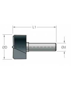 Stehle Hardmetalen cilinderkopboor - beslagfrees zonder voorsnijder - Ø35 x 57 mm - 58904904