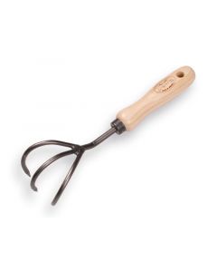 De Wit Cultivatortje 3 tands met houten handvat - 14 cm - 1025060