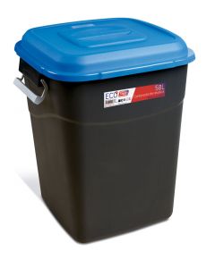 Tayg Afvalcontainer - 50 liter - blauw/ zwart - 412028