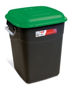 Tayg Afvalcontainer - 50 liter - groen/ zwart - 412035